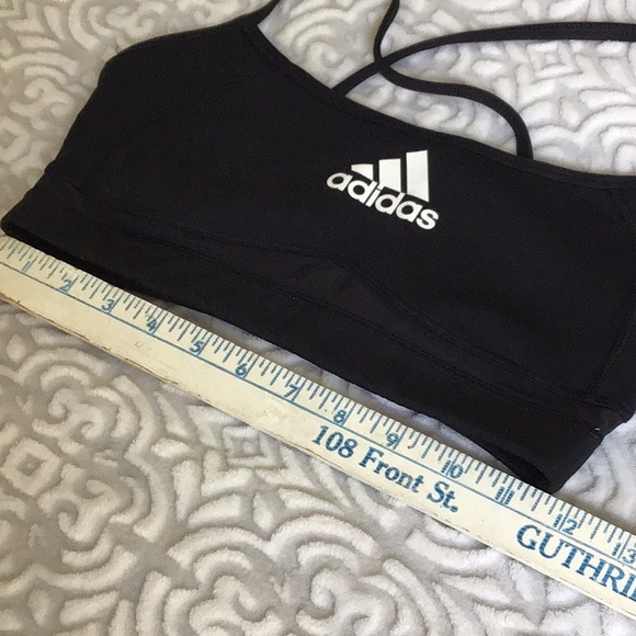 Adidas Black Classic Crossed Back Climalite Sports Bra S/P - Picture 5 of 11